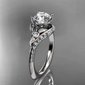 Luxury Women's Diamond Ring, White Gold Plated Fashion Round Zircon Ring For Europe And Middle East Jewelry view 1