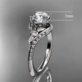 Luxury Women's Diamond Ring, White Gold Plated Fashion Round Zircon Ring For Europe And Middle East Jewelry view 5