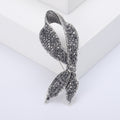 Alloy Rhinestone Ribbon Brooch Pin For Luxury Lapel Decoration view 6