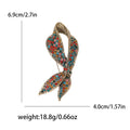 Alloy Rhinestone Ribbon Brooch Pin For Luxury Lapel Decoration view 5