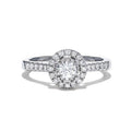 European American Women's Wedding Ring With Full Micro Pave Zircon, White Gold Plated Double Layer Simulated Diamond Rin view 6