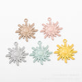 Gold Zinc Alloy Sun Charm Pendant for DIY Necklace Bracelet Jewelry Making view 2
