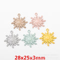 Gold Zinc Alloy Sun Charm Pendant for DIY Necklace Bracelet Jewelry Making view 1