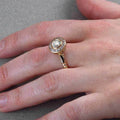 European American Fashion Couple Rings, Copper Imitation Gold Plated Matching Ring Set view 4