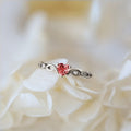 Heart Shape Copper Ring For Women White K Plated Fashion Jewelry With Zircon Rhinestones view 7