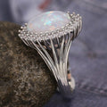 Fashion Opal Ring For Women, Oval Opal Stone Finger Ring Jewelry view 3