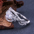 Hollow Flower Brass Ring Elegant Fashion Women Finger Jewelry Supply view 3
