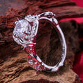 Hollow Flower Brass Ring Elegant Fashion Women Finger Jewelry Supply view 4