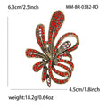 Alloy Rhinestone Flower Brooch Pin For Luxury Apparel Decoration view 3