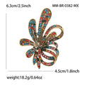 Alloy Rhinestone Flower Brooch Pin For Luxury Apparel Decoration view 5