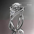 Fashion Proposal Ring For Women, Copper White Gold Plated Zircon Jewelry Accessory view 5