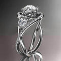 Fashion Proposal Ring For Women, Copper White Gold Plated Zircon Jewelry Accessory view 1