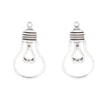 Zinc Alloy Light Bulb Charm Pendant for DIY Necklace Bracelet Jewelry Making view 2