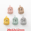 Gold Zinc Alloy Birdcage Charm Pendant for DIY Necklace Bracelet Jewelry Making view 1