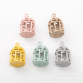 Gold Zinc Alloy Birdcage Charm Pendant for DIY Necklace Bracelet Jewelry Making view 2