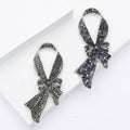 Alloy Rhinestone Bow Brooch Pin For Women’s Fashion Apparel view 1