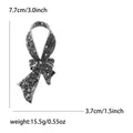 Alloy Rhinestone Bow Brooch Pin For Women’s Fashion Apparel view 6