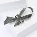 Alloy Rhinestone Bow Brooch Pin For Women’s Fashion Apparel view 3