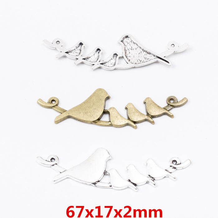 Zinc Alloy Bird Jewelry Findings Accessories for DIY Jewelry Making