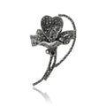 Vintage Alloy Rhinestone Flower Brooch For Women's Suits And Coats view 1