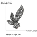 Alloy Rhinestone Flower Leaf Brooch Vintage Women Clothing Accessory view 4