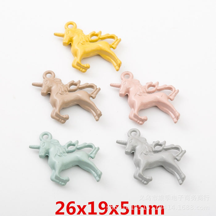 Gold Zinc Alloy Unicorn Charm Pendant for DIY Necklace Bracelet Jewelry Making