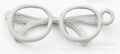 Gold Zinc Alloy Eyeglasses Charm Pendant for DIY Necklace Bracelet Jewelry Making view 4