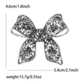 Alloy Rhinestone Bow Brooch For Elegant Women's Clothing Decoration view 4