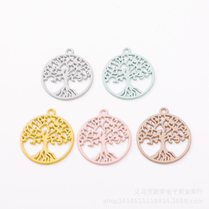Gold Zinc Alloy Tree Of Life Charm Pendant for DIY Necklace Bracelet Jewelry Making