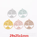 Gold Zinc Alloy Tree Of Life Charm Pendant for DIY Necklace Bracelet Jewelry Making view 2