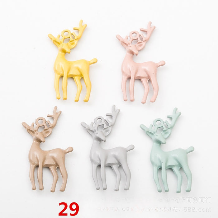 Gold Zinc Alloy Deer Charm Pendant for DIY Necklace Bracelet Jewelry Making