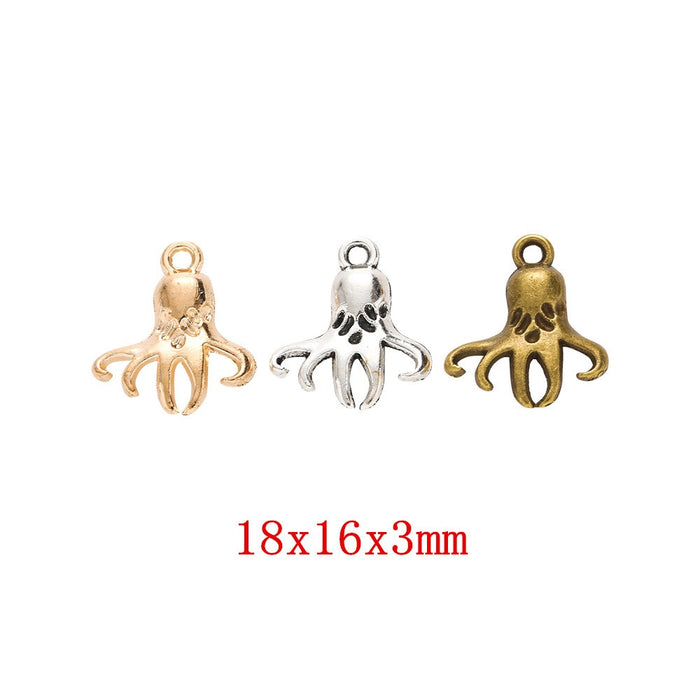 Zinc Alloy Octopus Charm Pendant No.049194 for DIY Necklace Bracelet Jewelry Making