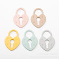 Gold Zinc Alloy Heart Lock Charm Pendant for DIY Necklace Bracelet Jewelry Making view 2