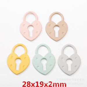 Gold Zinc Alloy Heart Lock Charm Pendant for DIY Necklace Bracelet Jewelry Making