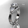 Heart Shape Zircon Ring For Women, Copper White Gold Plated Fashion OL Jewelry view 5
