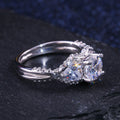 Heart Shape Zircon Ring For Women, Copper White Gold Plated Fashion OL Jewelry view 4