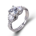 Heart Shape Zircon Ring For Women, Copper White Gold Plated Fashion OL Jewelry view 2