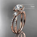 Rose Gold Geometric Zircon Ring European American Fashion Women's Jewelry view 5