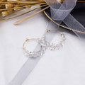 Elegant Clear Crystal Beaded Gold Alloy Hoop Earrings For Women Trendy Minimalist Fashion Circle Earrings view 1