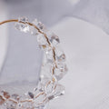Elegant Clear Crystal Beaded Gold Alloy Hoop Earrings For Women Trendy Minimalist Fashion Circle Earrings view 4