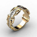 Alloy Rhinestone Ring For Men And Women, European Business Celebration Hand Jewelry view 1