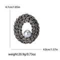 Vintage Alloy Pearl Rhinestone Flower Brooch Pin For Womens Clothing view 5