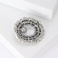 Vintage Alloy Pearl Rhinestone Flower Brooch Pin For Womens Clothing view 4