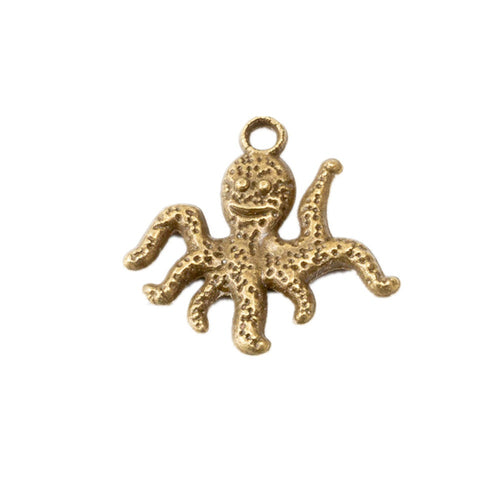 Zinc Alloy Octopus Charm Pendant No.467468 for DIY Necklace Bracelet Jewelry Making