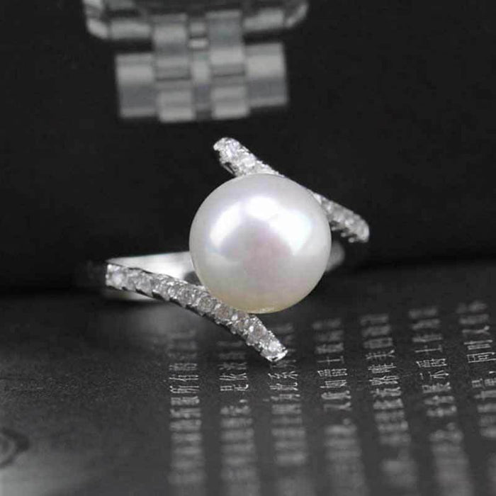 Simple Elegant Faux Pearl Ring For Women, Mother's Day Gift Fashion Finger Jewelry