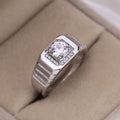European Fashion OL Men's Rhinestone Wedding Ring, Popular Cross-Border Accessory view 2