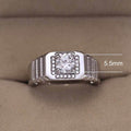 European Fashion OL Men's Rhinestone Wedding Ring, Popular Cross-Border Accessory view 5