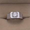 European Fashion OL Men's Rhinestone Wedding Ring, Popular Cross-Border Accessory view 3