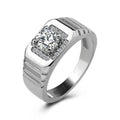 European Fashion OL Men's Rhinestone Wedding Ring, Popular Cross-Border Accessory view 1
