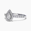 Vintage European Water Drop Full Pave Zircon Women Ring For Banquet Jewelry view 2
